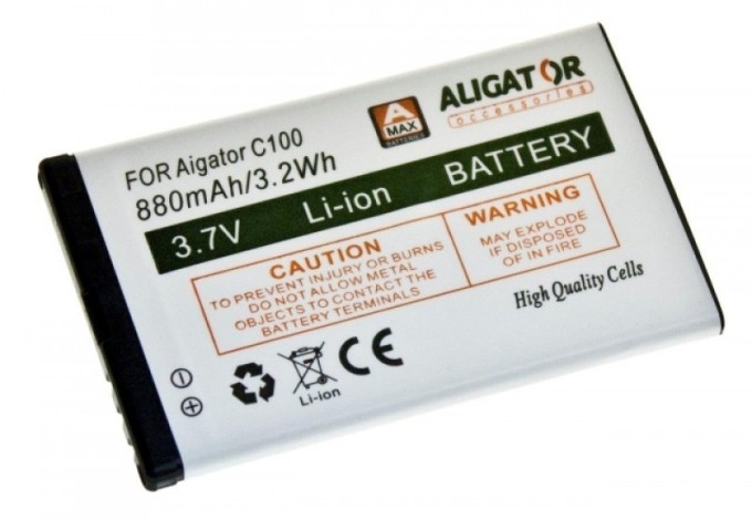 Baterie ALIGATOR V710/C100, Li-Ion 880 mAh, originální