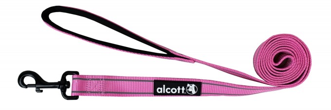 Alcott Reflexní vodítko pro psy, růžové, velikost L