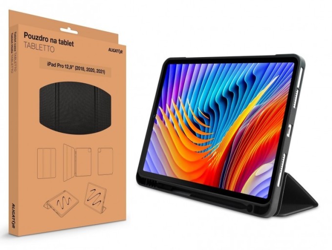 Pouzdro Aligator TABLETTO pro iPad Pro 12,9" (2018, 2020, 2021 a 2022), černá