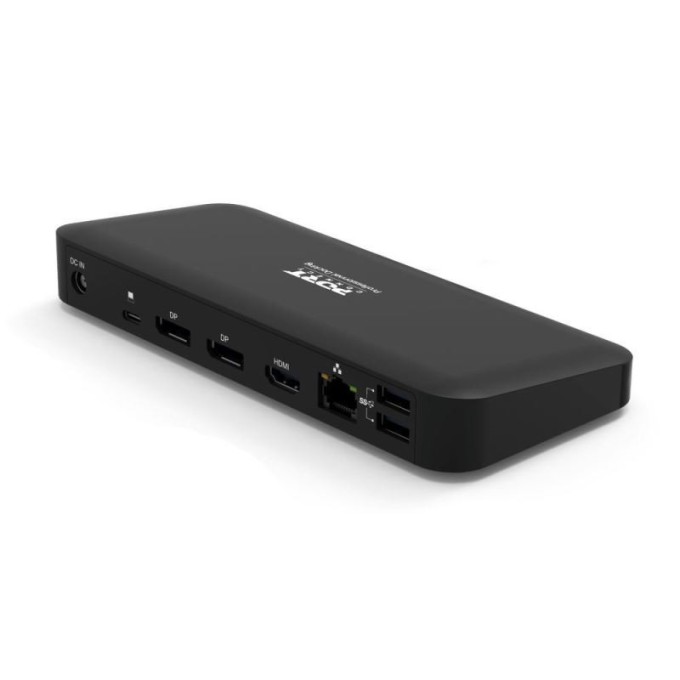PORT CONNECT Dokovací stanice  pro kanceláře, USB-C, 2x4K, černá