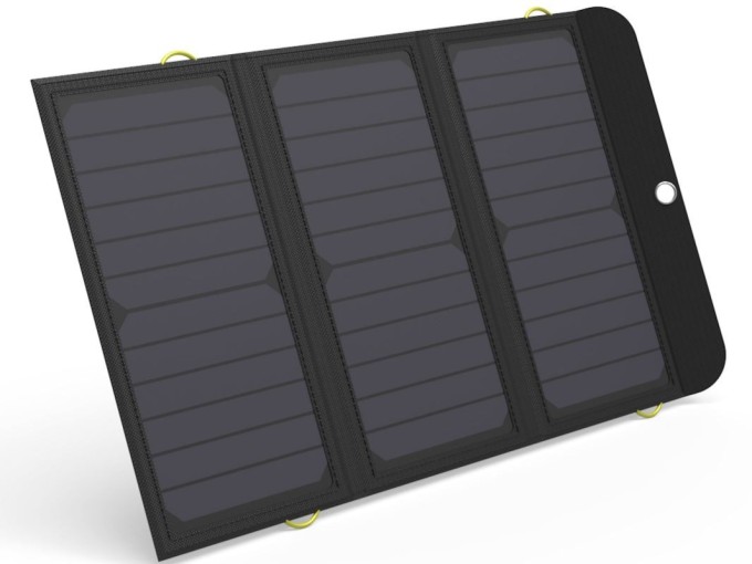 Sandberg Solar Charger 21W 2xUSB+USB-C, solární nabíječka, černá