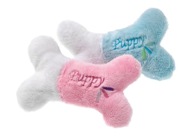 Karlie  Hračka plyšová pískací kost Puppy 13cm