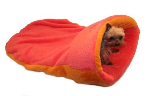 Marysa pelíšek 2v1 s lemem, oranžový/růžový, velikost XL