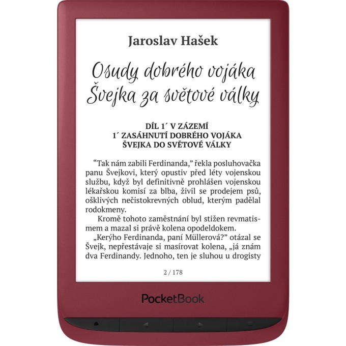 POCKETBOOK E-book 628 Touch Lux 5 Red