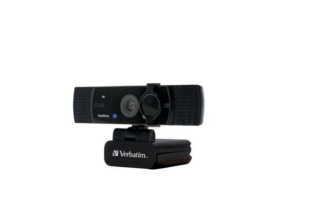 Verbatim USB webkamera AWC-03 se dvěma mikrofony, ultra HD, 4K s automatickým ostřením, černá