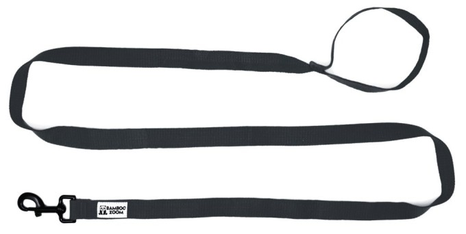Bamboo Zoom Vodítko pro psy černé S