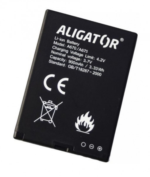 Baterie ALIGATOR A675/A670/A620/A430/A680/VS900, 900 mAh Li-Ion, originální