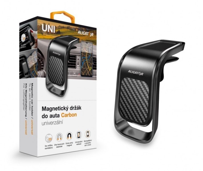 Magnetický držák do auta HA15 ALIGATOR Carbon, univerzální