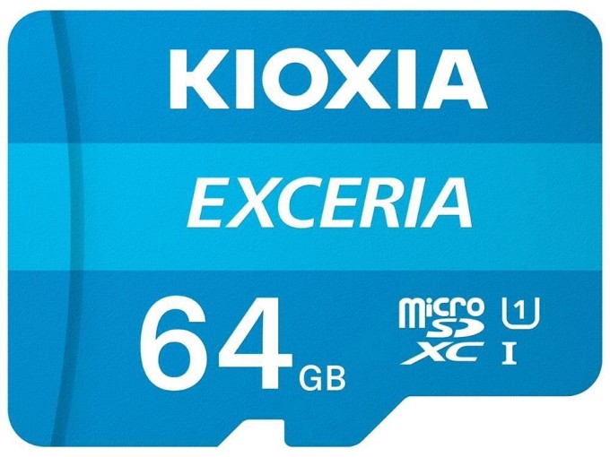 SDXC 64GB micro paměťová karta Kioxia EXCERIA M203, UHS-I (U1) (100MB/s) Class 10 + adaptér