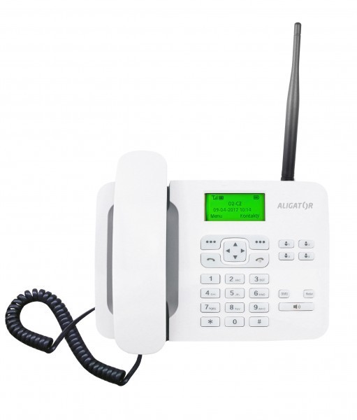 ALIGATOR T100, stolní telefon Bílý