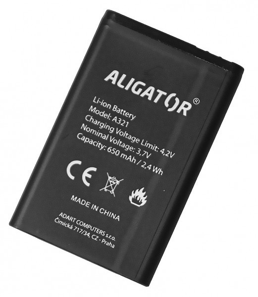 Baterie ALIGATOR A321/A690, Li-Ion 1050 mAh, originální