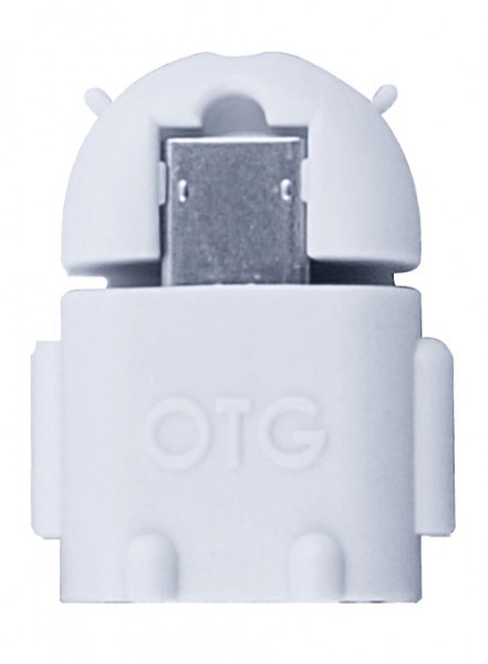 Adaptér microUSB/USB (OTG) bílý