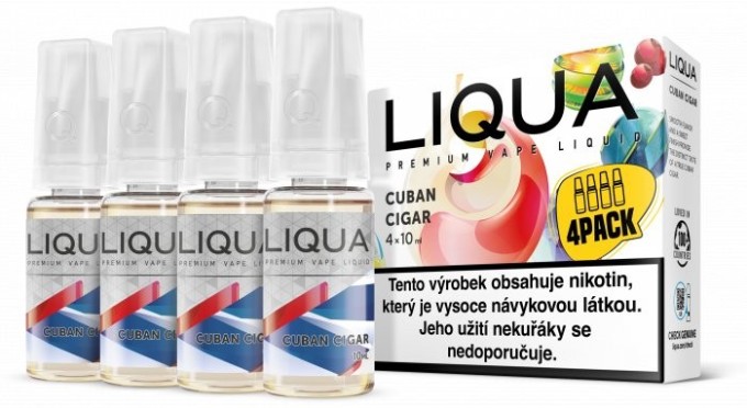Liquid LIQUA CZ Elements 4Pack Cuban Cigar tobacco 4x10ml-3mg (Kubánský doutník)