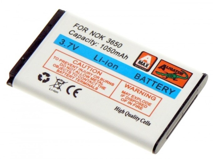 Baterie, Nokia 11/23/31/6230/6600, ALIGATOR A290/330/400/500(i) Li-ION 1050 mAh, kompatibilní, nahra