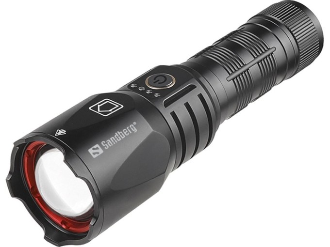 Sandberg Powerbanka Survivor Torch 5000mAh, svítilna a powerbanka 2v1, černá