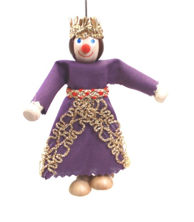 Dřevěná loutka Královna Alžběta