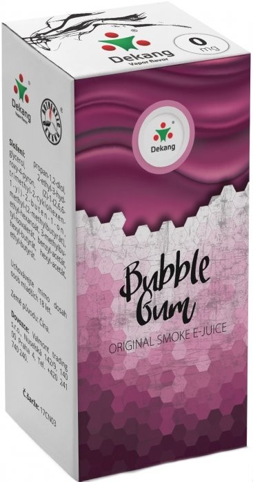 Liquid Dekang Menthol Bubble Gum 10ml - 0mg (Mentolová žvýkačka)