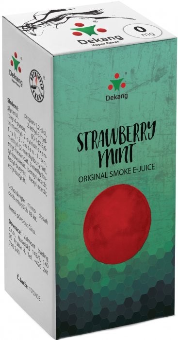 Liquid Dekang Strawberry mint 10ml - 0mg (Jahoda s mátou)