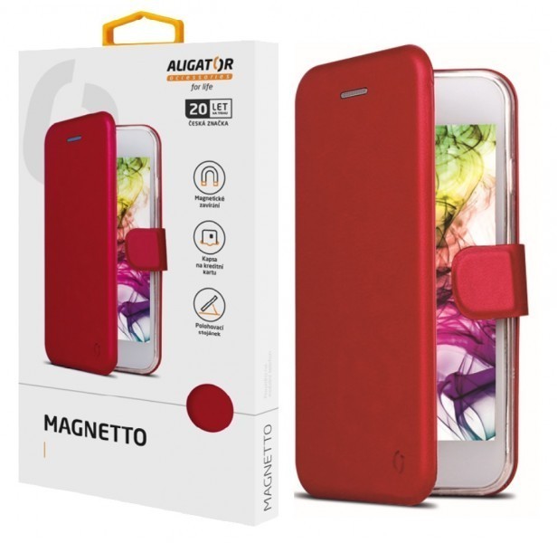 Pouzdro ALIGATOR Magnetto Xiaomi Redmi Note 8T, Red