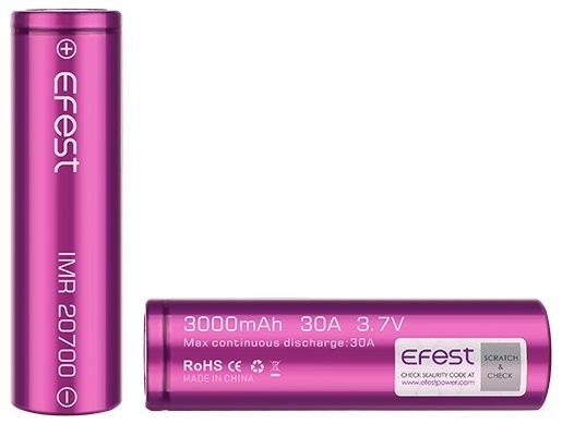 Efest baterie typ 20700 3100mAh 30A