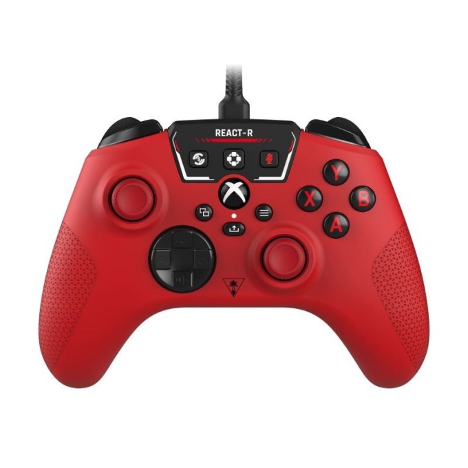 Turtle Beach REACT-R Gamepad Red, herní ovladač pro XBOX Series X/S, XBOX One, PC, červený