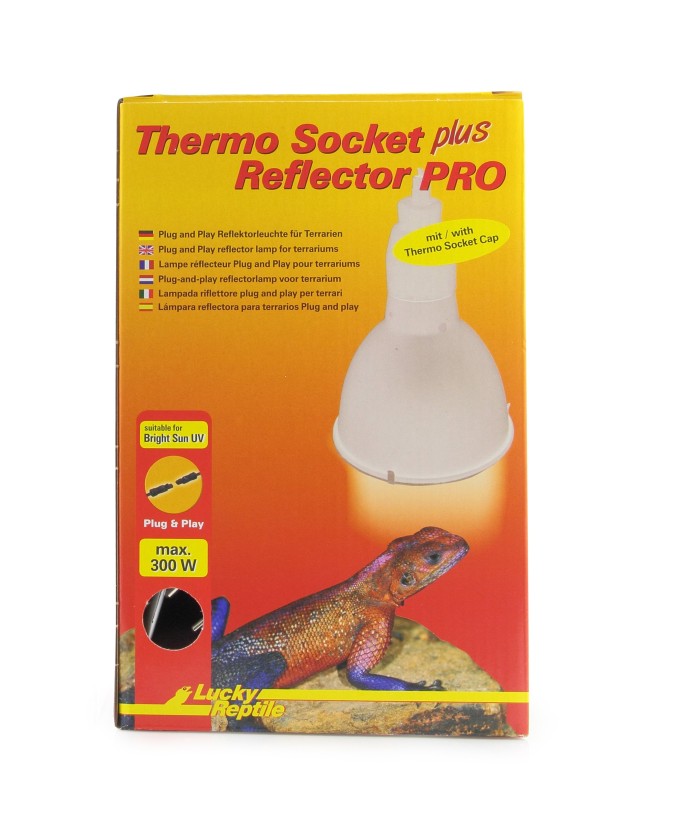 Lucky Reptile Thermo Socket plus Reflector "Plug and Play" Malý bílý s konektorem, V.20 x ø14 cm