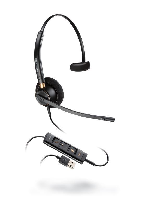 Plantronics HW515 USB, náhlavní souprava EncorePro na jedno ucho se sponou
