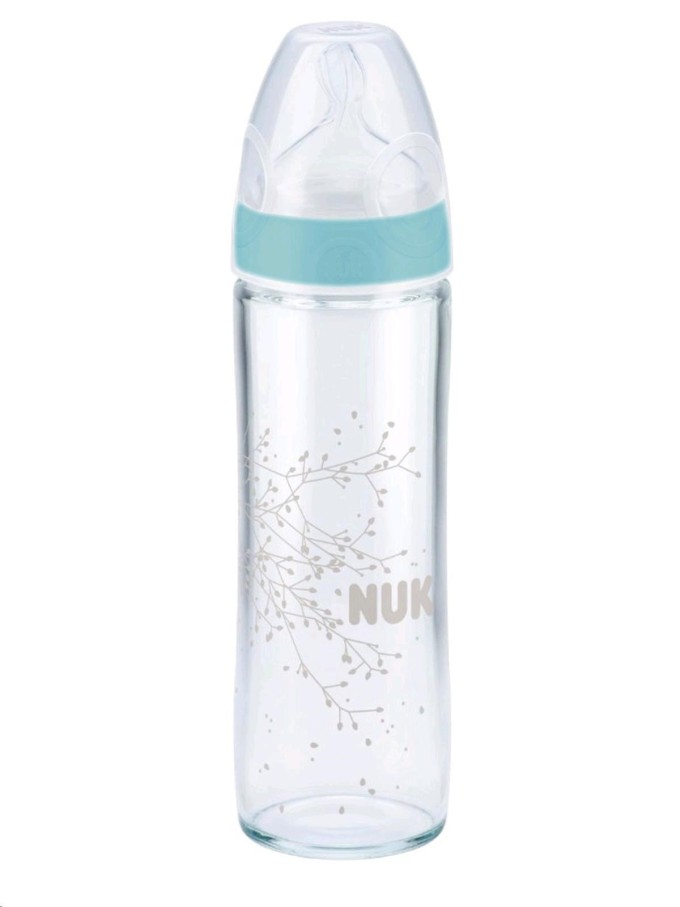 NUK First Choice Plus skleněná lahev 240ml New Classic tyrkysová