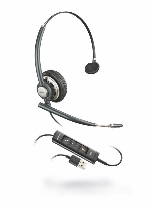 Plantronics HW715 USB, náhlavní souprava EncorePro na jedno ucho se sponou