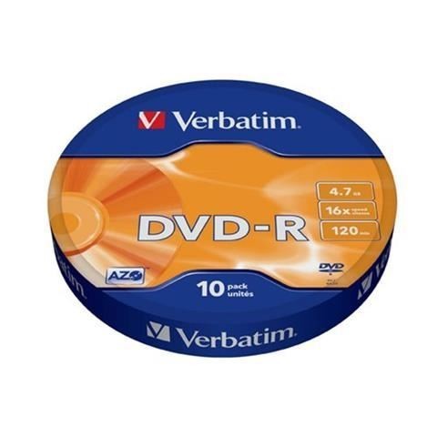 DVD-R Verbatim 4,7 GB (120min) 16x 10-spindl RETAIL