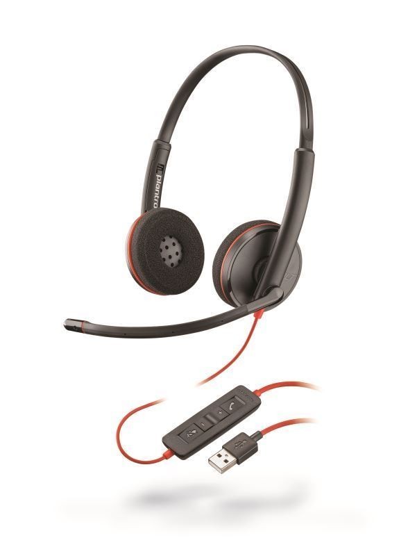 Plantronics BLACKWIRE 3220, náhlavní souprava na obě uši se sponou, C3220, USB-A konektor