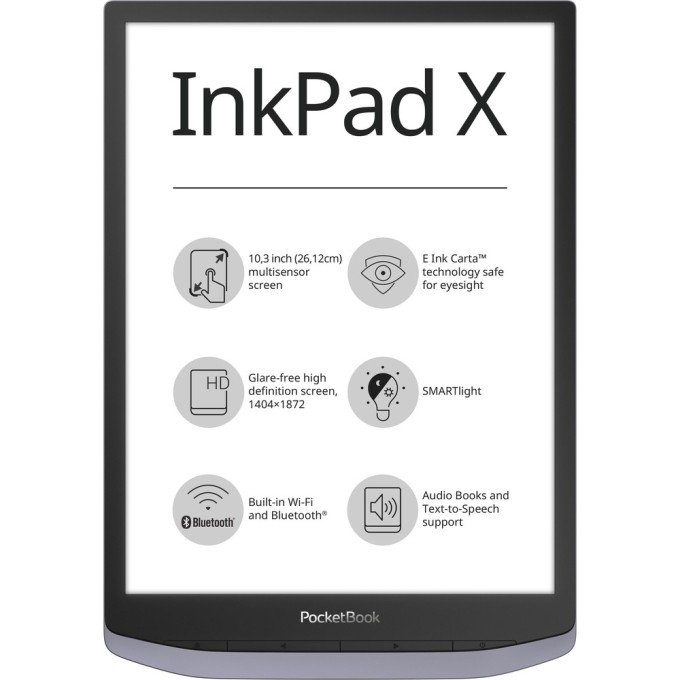 POCKETBOOK E-book 1040 InkPad X met grey