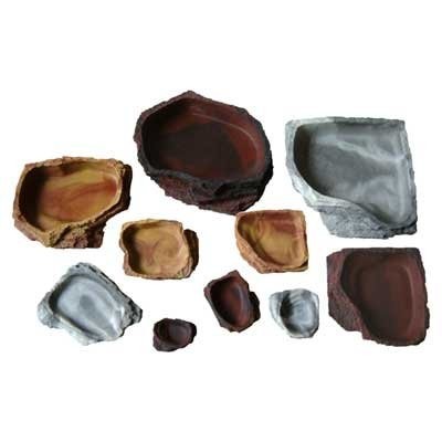 Lucky Reptile nádobky pro krmení a napájení Rohové Lava velké cca. 18x18x4 cm