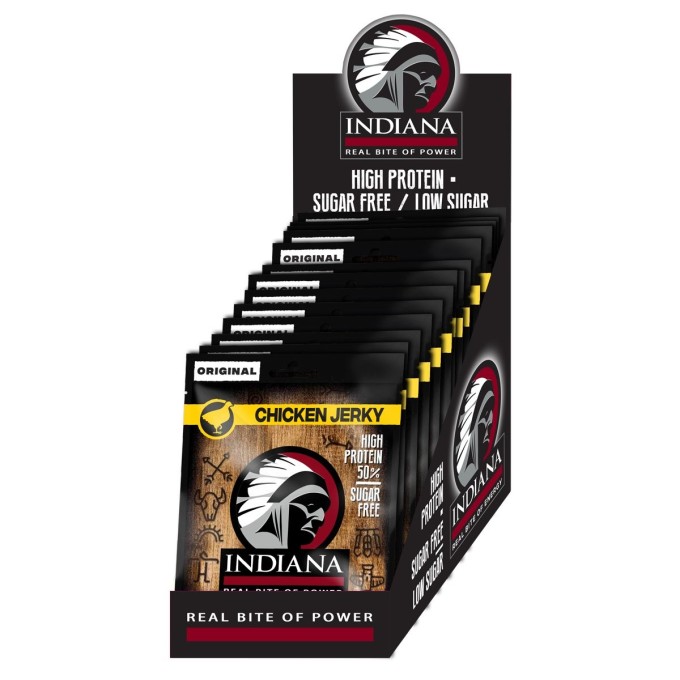 INDIANA Jerky kuřecí Original 375g - display