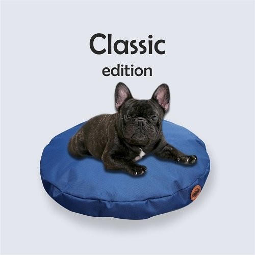 REDANT Pelech pro psy Polštář kulatý Puff Tmavě modrá