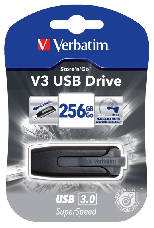 256GB USB Flash 3.0 V3 Store'n'Go černý Verbatim P-blist