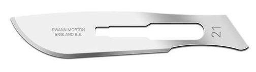 Swann Morton čepelka skalpelová 100 ks -  č. 21
