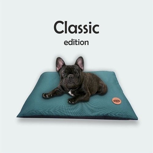 REDANT Pelech pro psy Polštář hranatý Smaragdově zelená L