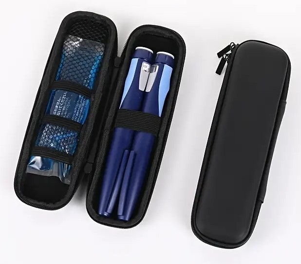 Pouzdro na inzulín a inzulínová pera termoizolační - černé 21x7