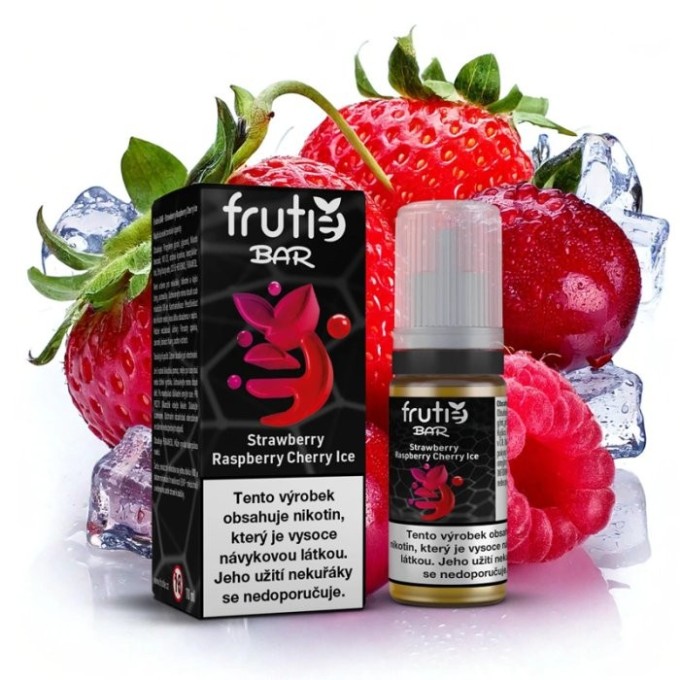 Liquid Frutie BAR Juice - Chladivá jahoda, malina, třešeň (Strawberry Raspberry Cherry Ice) 10ml - 2