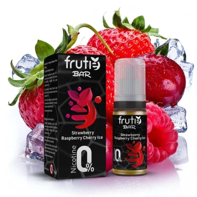 Liquid Frutie BAR Juice - Chladivá jahoda, malina, třešeň (Strawberry Raspberry Cherry Ice) 10ml - 0