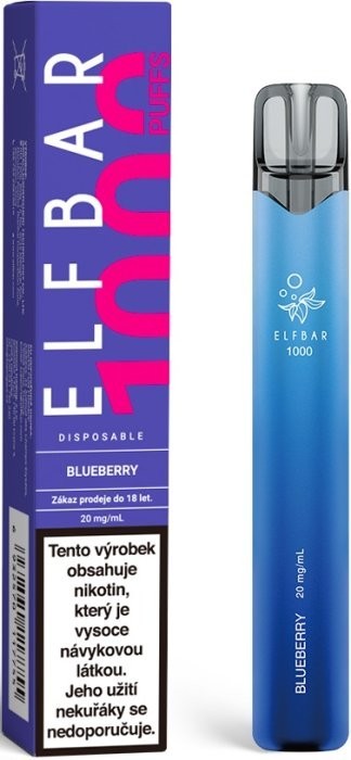 Elf Bar 1000 elektronická cigareta 20mg Blueberry