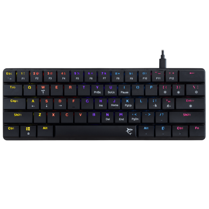 White Shark herní mechanická klávesnice NAGAMAKI, US, červený SW, černá (GK-006111)