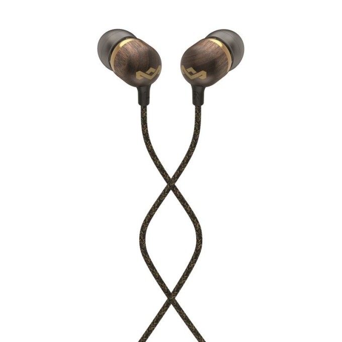 House of Marley Smile Jamaica, sluchátka do uší s ovladačem a mikrofonem, Brass