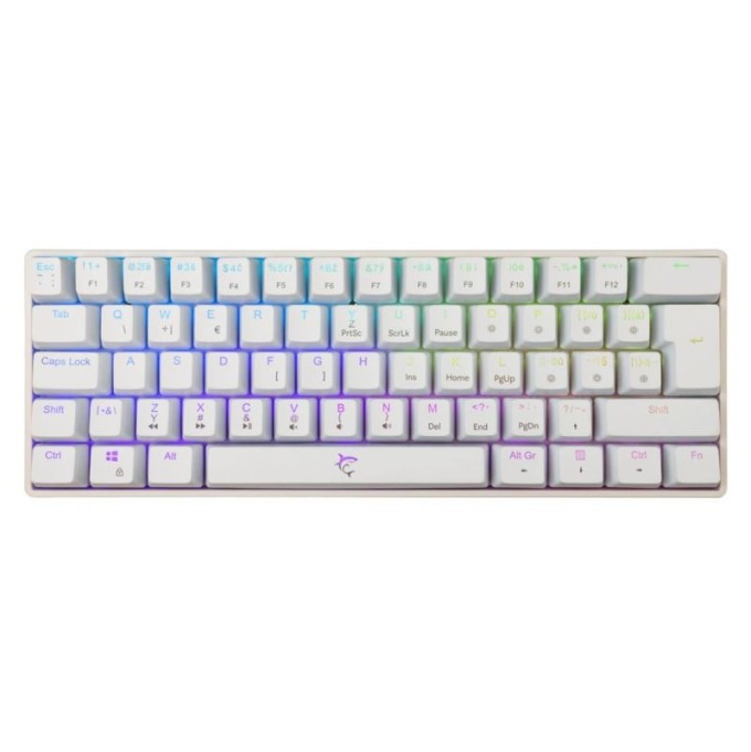 White Shark herní mechanická klávesnice SHINOBI 2, CZ/SK, červený SW, bílá (GK-4115)