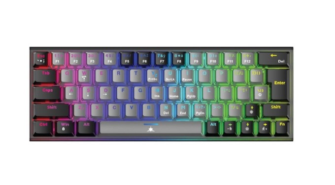 White Shark herní mechanická klávesnice WAKIZASHI 2, červený SW, CZ/SK layout, šedo-černá(GK-002715V