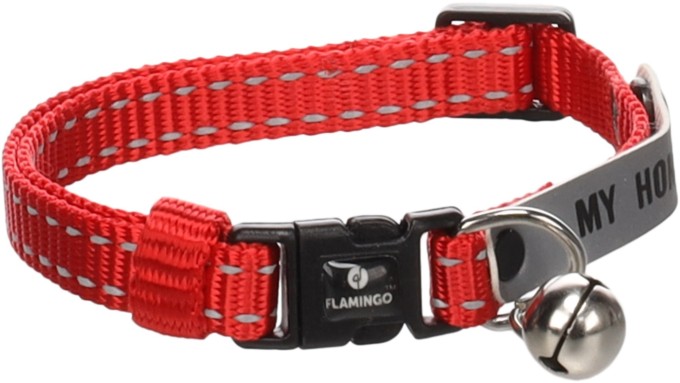 Flamingo Jaggo Obojek pro kočky červený