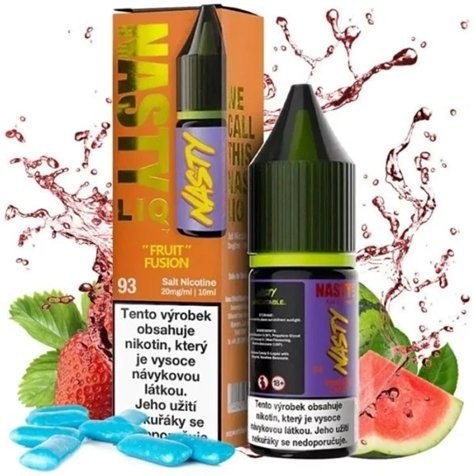 Liquid Nasty LIQ Salt Fruit Fusion 10ml - 10mg (Žvýkačka, Vodní meloun, Jahoda)