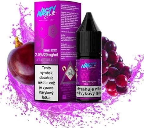 Liquid Nasty Salt Asap Grape 10ml - 20mg (Hroznové víno)