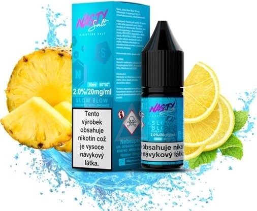 Liquid Nasty Salt Slow Blow 10ml - 20mg (Ananas, citrón)